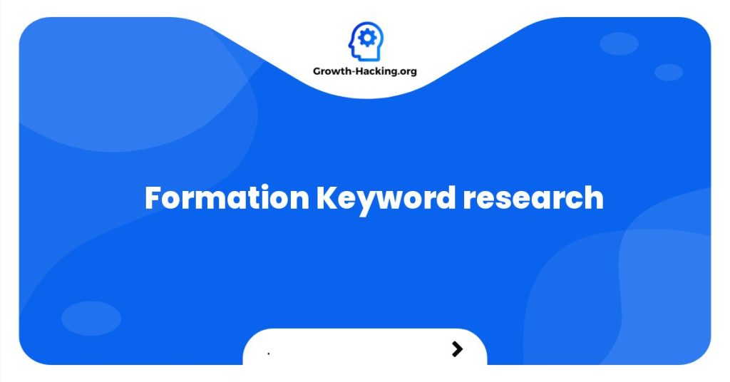 Formation Keyword research
